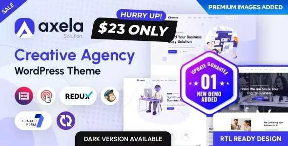Free Download Axela – Creative Agency & Portfolio WordPress Theme 1.1.8 [Latest Version]
