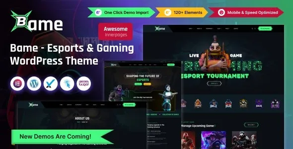 Free Download Bame eSports and Gaming WordPress Theme 1.0.0 [Latest Version]