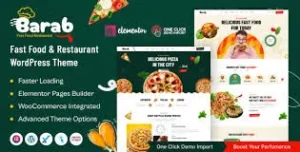 Free Download Barab – Fast Food & Restaurant WordPress Theme 1.0.3 [Latest Version]