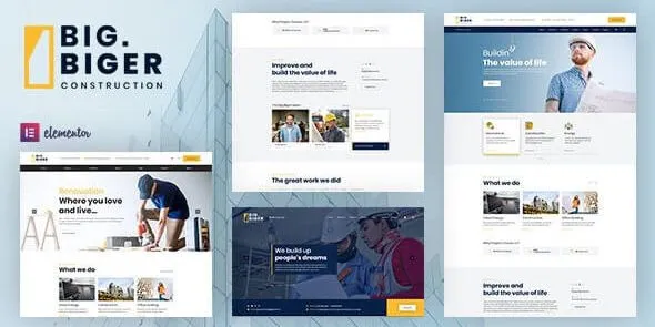 Free Download Bigger – Construction WordPress Theme 1.0.17 [Latest Version]