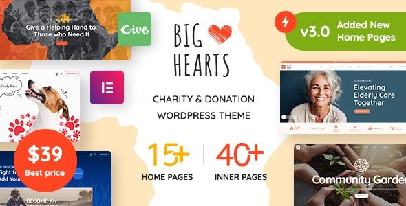 Free Download BigHearts Charity & Donation WordPress Theme 3.1.18 [Latest Version]