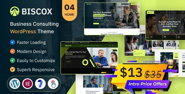 Free Download Biscox Business Consulting WordPress Theme 1.0.1 [Latest Version]