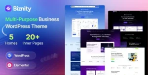 Free Download Biznity – Multipurpose Business WordPress Theme 1.0.2 [Latest Version]