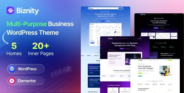 Free Download Biznity – Multipurpose Business WordPress Theme 1.0.2 [latest Version]