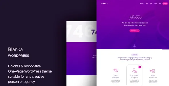 Free Download Blanka – One Page WordPress Theme 1.5 [Latest Version]