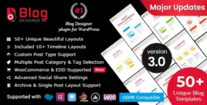 Free Download Blog Designer PRO for WordPress 3.4.9 [Latest Version]