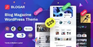 Free Download Blogar – Blog Magazine WordPress Theme 1.3.3 [Latest Version]