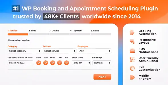 Free Download Bookly PRO – Appointment Booking and Scheduling Software System 10.0 [Latest Version]