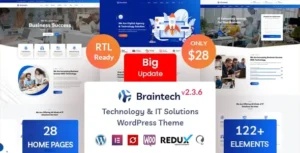 Free Download Braintech Technology & IT Solutions WordPress Theme 2.7.9 [Latest Version]