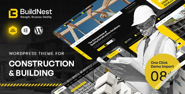 Free Download Buildnest – Construction WordPress Theme 1.0.1 [Latest Version]