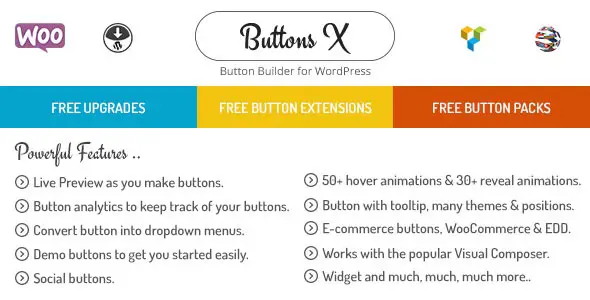 Free Download Buttons X Powerful Button Builder for WordPress 1.9.73 [Latest Version]