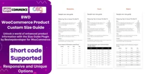 Free Download BWD Product Custom Size Guide For WooCommerce 1.4 [Latest Version]