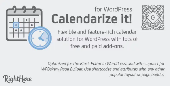 Free Download Calendarize it! for WordPress 4.9.998.101115 [Latest Version]
