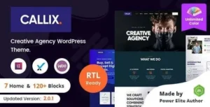 Free Download Callix Creative Agency WordPress Theme 2.4 [Latest Version]