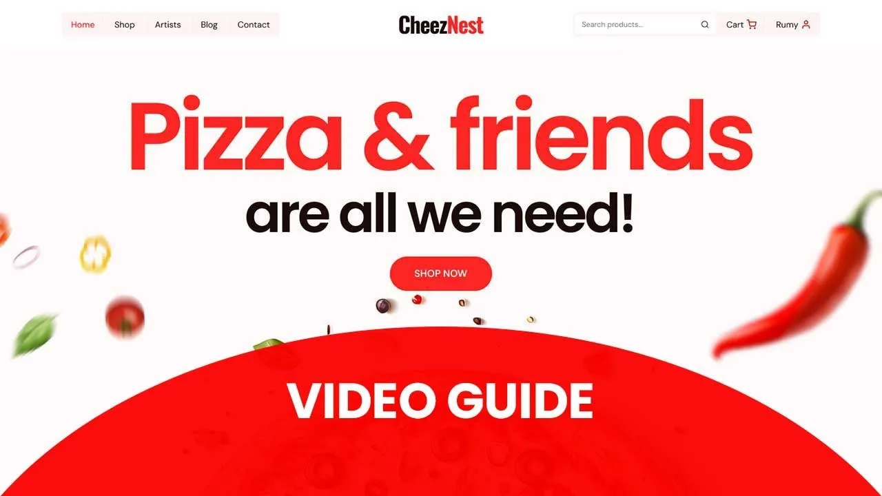 Free Download CheezNest – Pizza Restaurant Fast Food Shop WooCommerce Elementor Template Kit 1.0 [Latest Version]
