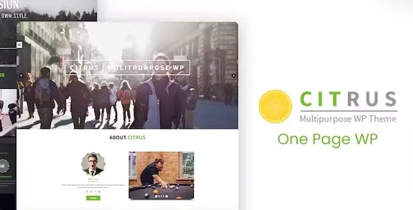 Free Download Citrus – One Page WordPress Theme 4.1 [Latest Version]