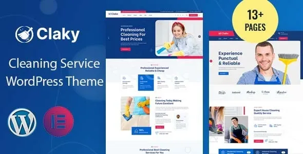 Free Download Claky – Cleaning Services WordPress Theme 1.0.3 [Latest Version]