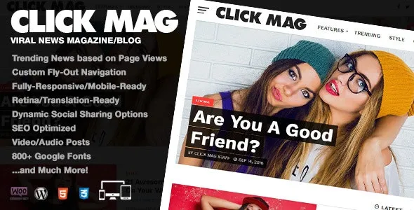 Free Download Click Mag – Viral WordPress News Magazine/Blog Theme 3.7.1 [Latest Version]