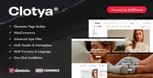 Free Download Clotya Fashion Store eCommerce Theme 1.5.2 [Latest Version]