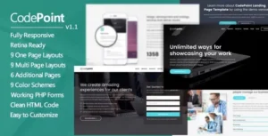 Free Download CodePoint - Multi-Purpose Landing Page WordPress Theme 1.2.5 [Latest Version]