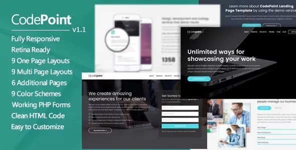 Free Download CodePoint – Multi-Purpose Landing Page WordPress Theme 1.2.5 [Latest Version]
