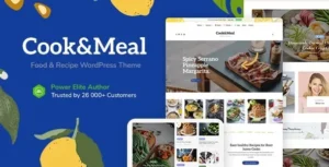 Free Download Cook&Meal - Food Blog & Recipe WordPress Theme 1.2.4 [Latest Version]