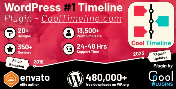 Free Download Cool Timeline Pro – Horizontal & Vertical Timeline Plugin For WordPress 6.1.2 [Latest Version]