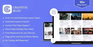 Free Download Creative Blog Designer Bundle for WordPress 1.0.4 [Latest Version]