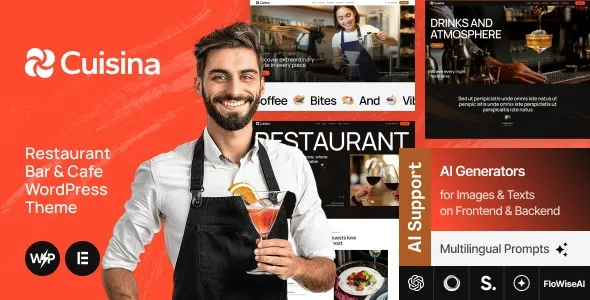 Free Download Cuisina – Restaurant Bar & Cafe WordPress Theme 1.0.0 [Latest Version]