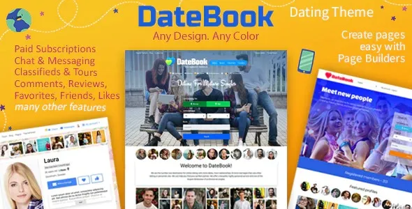 Free Download DateBook – Dating WordPress Theme 5.0.5 [Latest Version]