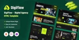 Free Download DigiFlow – Digital Agency WordPress Theme 1.8 [Latest Version]