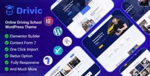 Free Download Drivic – Online Driving School Multi-Purpose Elementor WordPress Theme 1.0.2 [Latest Version]