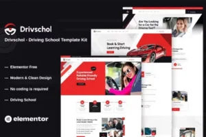 Free Download Drivschol - Driving School Elementor Template Kit 1.1.1 [Latest Version]