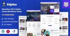 Free Download Edplus - Education & Online Course WordPress Theme 1.2.3 [Latest Version]