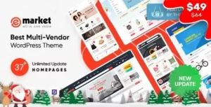Free Download eMarket – All-in-One Multi Vendor MarketPlace Elementor WordPress Theme 8.2.1 [Latest Version]