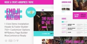 Free Download EmojiNation - Night Club & Concert Event WordPress Theme 1.0.12 [Latest Version]