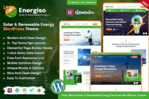 Free Download Energiso – Solar & Energy WordPress Theme 1.4.5 [Latest Version]