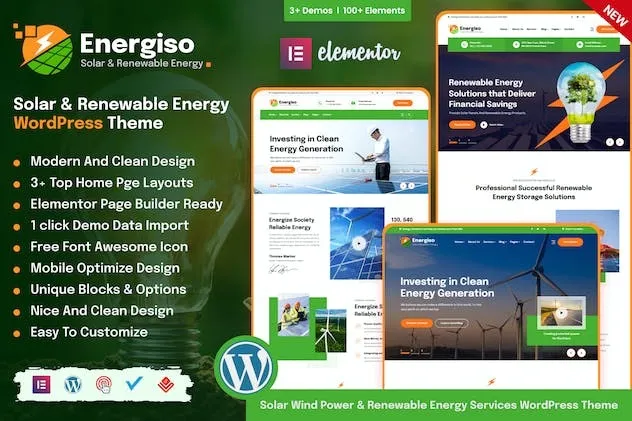 Free Download Energiso – Solar & Energy WordPress Theme 1.4.5 [Latest Version]