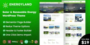Free Download Energyland - Solar & Renewable Energy WordPress Theme 1.3.0 [Latest Version]