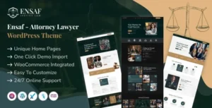 Free Download Ensaf– Attorney Lawyer WordPress Theme 1.0.0 [Latest Version]