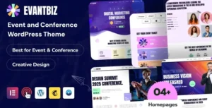 Free Download Evantbiz – Conference & Events WordPress Theme 1.0.0 [Latest Version]