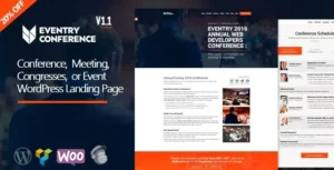 Free Download Eventry - Conference Meetup Landing Page WordPress Theme 1.3.1 [Latest Version]
