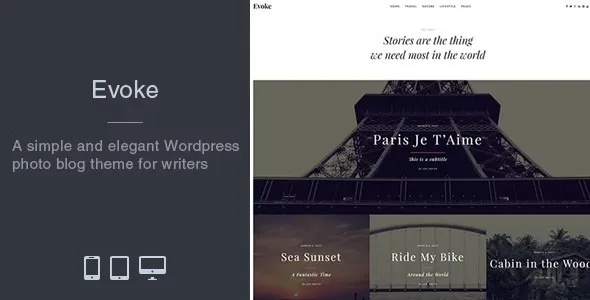 Free Download Evoke Photo Stories Blog – WordPress Theme 2.5.6 [Latest Version]