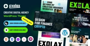 Free Download Exolax – Creative Digital Agency WordPress Theme 1.0.1 [Latest Version]
