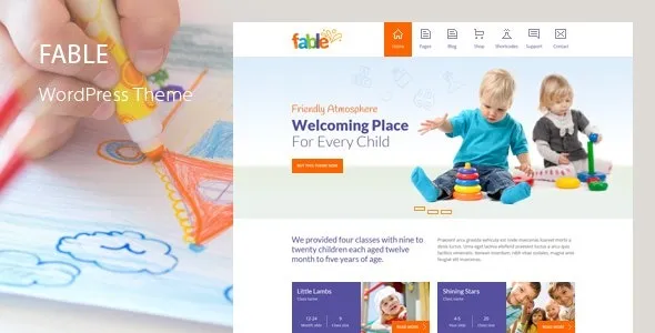 Free Download Fable – Children Kindergarten WordPress Theme 4.3 [Latest Version]