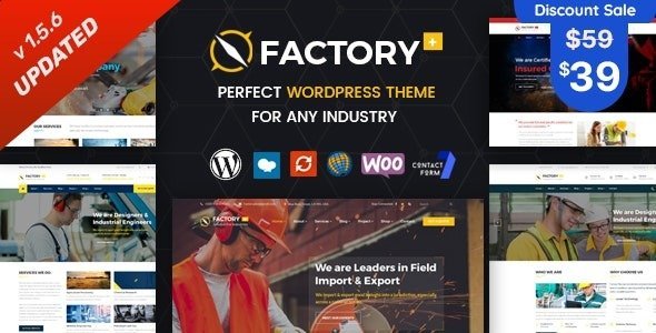 Free Download Factory Plus Oil & Gas Industry WordPress Theme 1.6.7 [Latest Version]