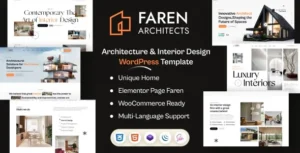 Free Download Faren Architecture and Interior Design WordPress Theme 1.2.0 [Latest Version]