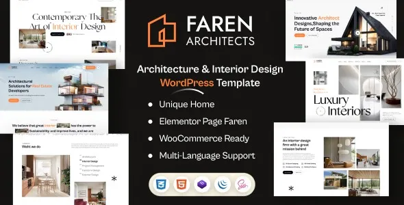 Free Download Faren Architecture and Interior Design WordPress Theme 1.2.0 [Latest Version]