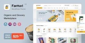 Free Download Farmart Organic & Grocery Marketplace WordPress Theme 1.3.6 [Latest Version]