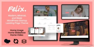 Free Download Felix. – Startup Landing Page WordPress Theme 1.0.5 [Latest Version]